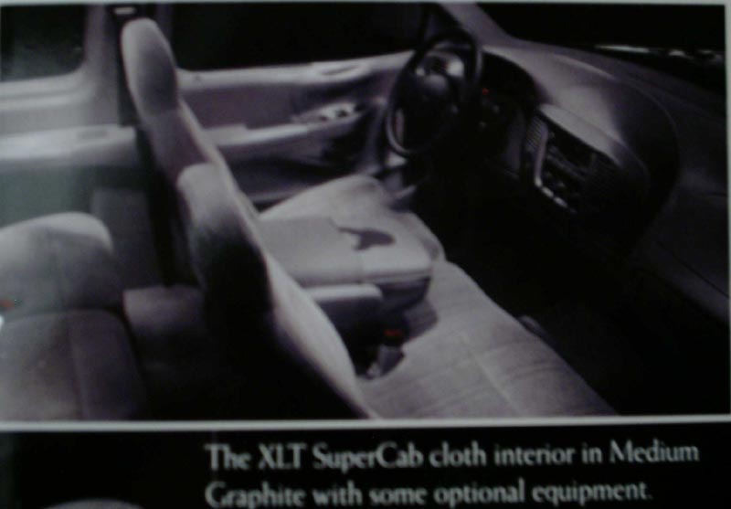 The XLT SuperCab cloth interior in Medium Graphite with some optional equipment.