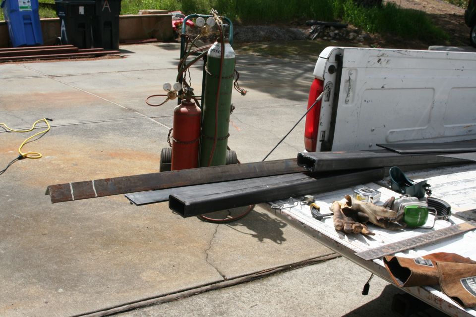 See the 2x4 cut to size - outside frame to outside fram - mine was 37 1/4 "
also see angle marked to be cut for bottom frame rail mount