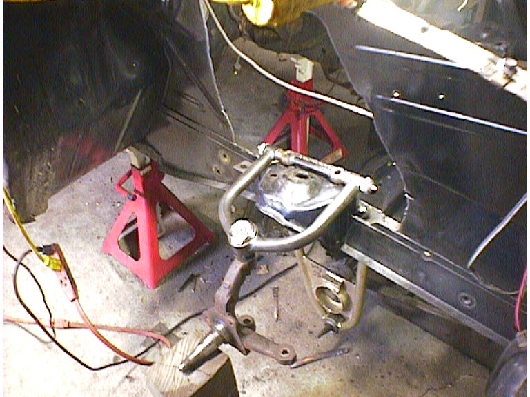 In frame mockup for ride height.