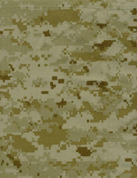 1974 Ford Bronco - A close-up view of a digital camouflage pattern, a mix of tan and brown pixelated shapes.