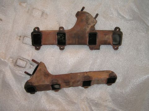 1967 Ford Galaxie - A pair of used exhaust manifolds are shown against a white background.