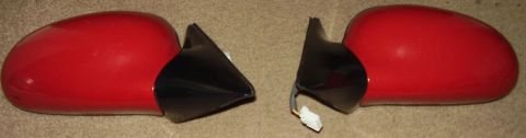 1993 Ford Probe - 96+ PGT power mirrors, 2-tone rio red with black trim, front view