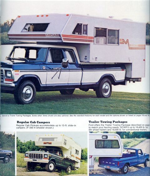 1978 Ford Bronco - This Ford F-Series truck is equipped with a Midas slide-in camper.