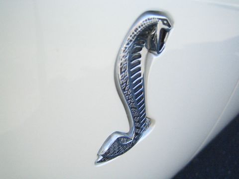1968 Ford Mustang - Close-up of the iconic chrome Cobra emblem, a defining feature of the 1968 Ford Mustang.
