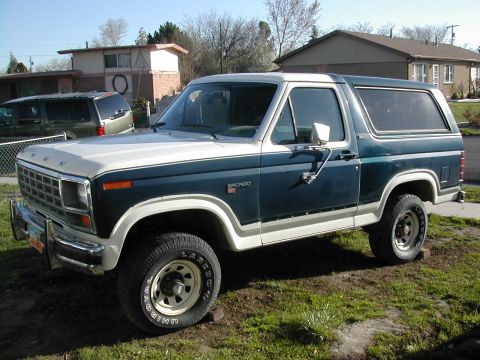 1981 Ford Bronco - This Ford Bronco has a two-tone paint scheme and appears to be from the early 1980s.