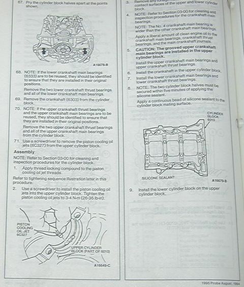 1995 Ford Probe - Ford Service Manual Lower Block