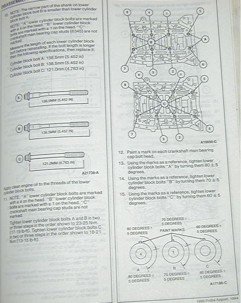 1995 Ford Probe - Ford Service Manual Lower Block