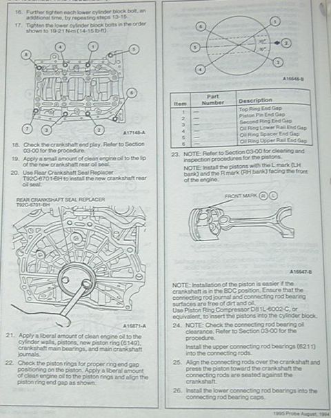 1995 Ford Probe - Ford Service Manual Lower Block