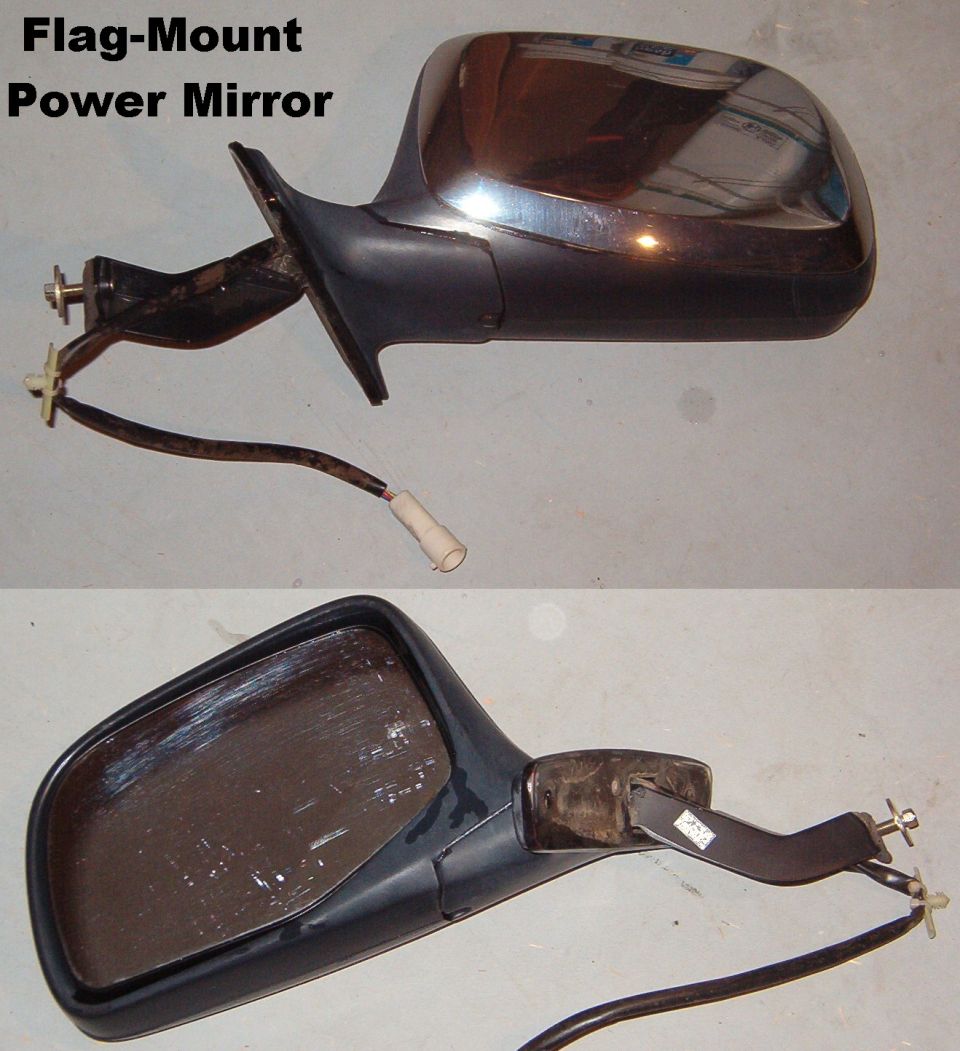 SOLD Driver's Mirror '92-96, power flag-mount with chrome front

Note the common 4-position (3-wire) round connector used on most '92-97 trucks.  Only some '96 Broncos got the larger 8-position (5-wire) signal mirrors.