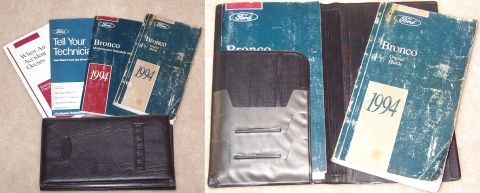 1983 Ford Bronco - SOLD Owner's Manual for 94 Bronco including other pamphlets & folding case http://www.fleet.ford.com/partsandservice/owner-manuals/
