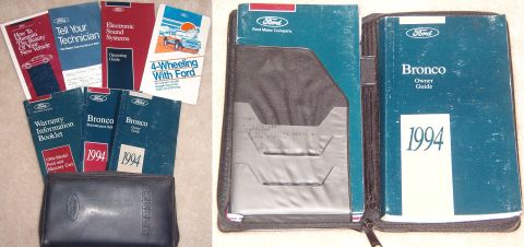 1983 Ford Bronco - SOLD Owner's Manual for 94 Bronco including other pamphlets & zippered case http://www.fleet.ford.com/partsandservice/owner-manuals/
