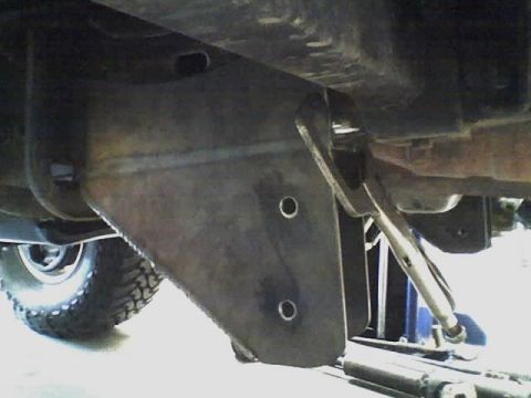1995 Ford Bronco - This image shows a custom-fabricated suspension component, not a complete vehicle.