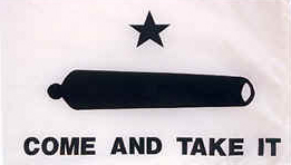 2000 Ford Crown Victoria - The 'Come and Take It' flag, a symbol of Texan defiance, features a cannon and star.