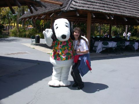 1990 Ford Probe - Couldn't resist urge to get picture with Snoopy...