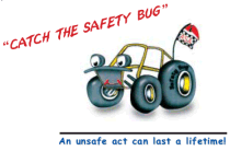 1968 Ford Mustang - Cartoon dune buggy with safety message. An unsafe act can last a lifetime!