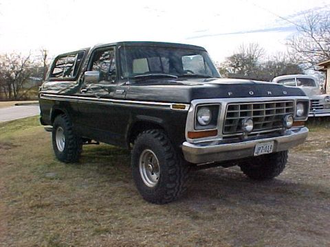 1978 Ford Bronco - This 1978 Ford Bronco is shown from the front three-quarter angle, parked outdoors.