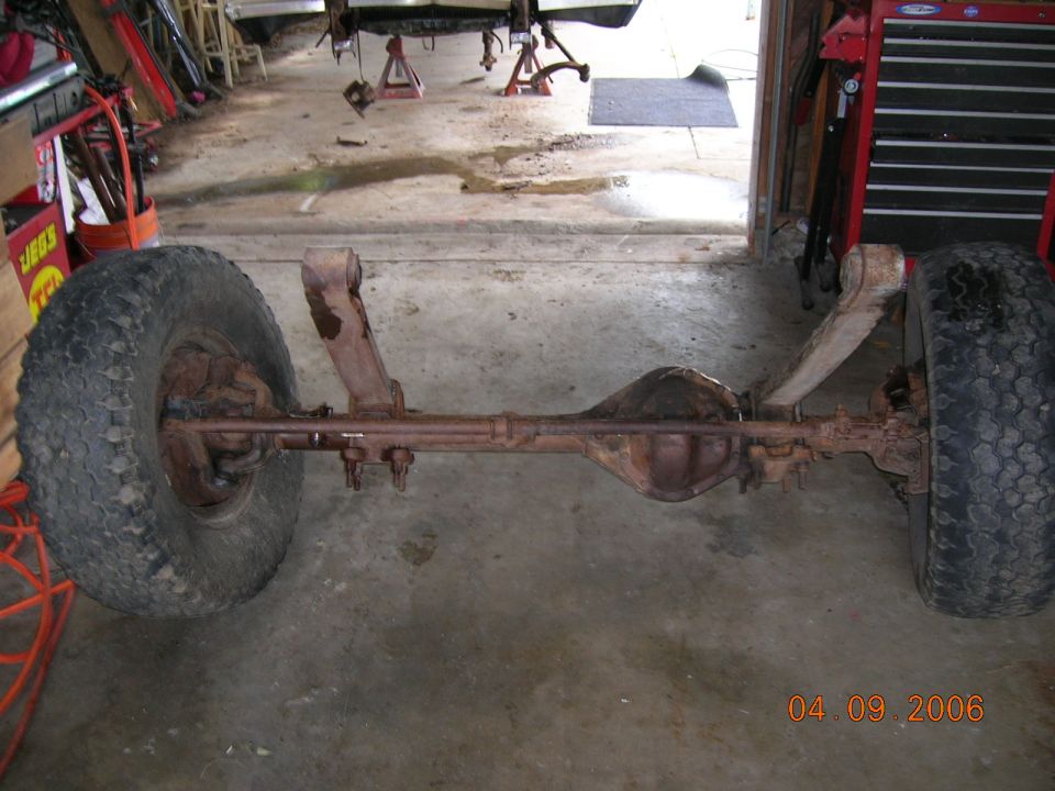 axle removed from donor.