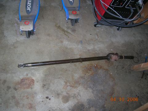 1985 Ford Bronco - stock passenger axle...will replace u-joint and carry as spare.