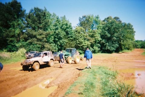 1978 Ford Bronco - tractor just got him out.