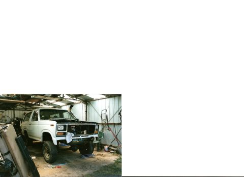 1983 Ford Bronco - Imposing figure in small shed even with standard rubber!
