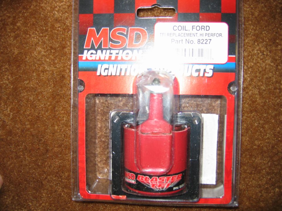MSD Blaster ignition coil for Ford in red packaging, part no. 8227