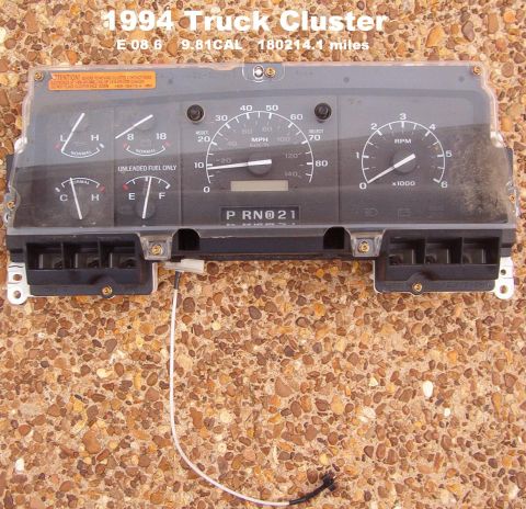 1983 Ford Bronco - Tach Cluster from '94 EB Bronco E 08 6, 9.18CAL (31x10.50R15 tires), 180Kmi PSOM can be deleted or swapped for different mileage Actual dim…