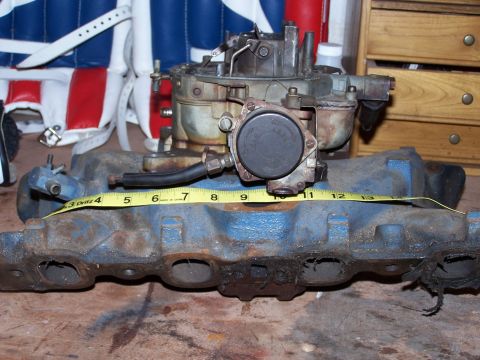 1973 Ford Ranchero - Side shot of same manifold with 4300 sitting on top.