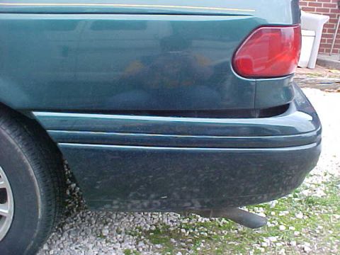 1995 Ford Taurus - Driver side view of damage w/ a bad reflection shot...