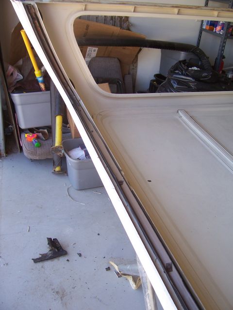 1978 Ford Bronco - Off-white fiberglass top section with a window opening, likely for a removable hardtop.
