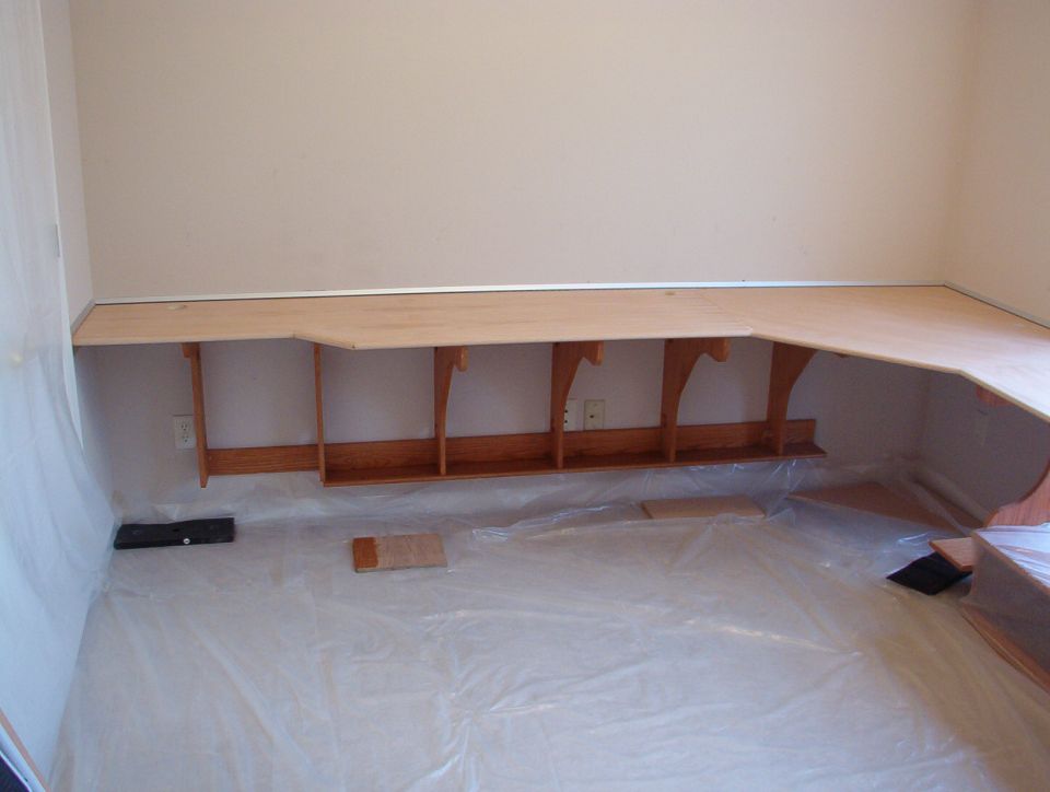 All of the edges are glued on, routed, & sanded.  It's all vacuumed & tacked, so it's ready for stain.