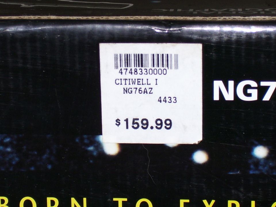 Price tag on a black box showing $159.99