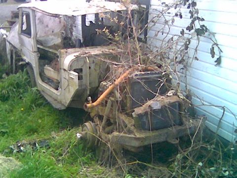 1991 Ford Explorer - This heavily weathered vehicle sits abandoned and is being reclaimed by nature.