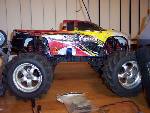 1974 Ford Bronco - This is a Traxxas T-Maxx remote control monster truck, not a 1974 Ford Bronco.