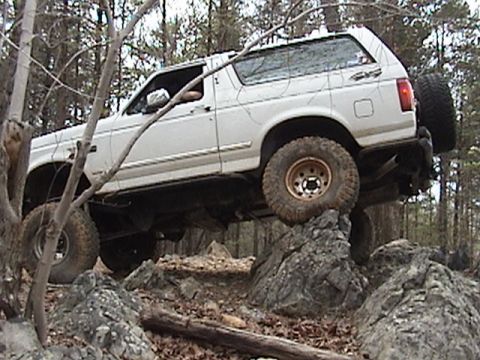 1996 Ford Bronco - This 1996 Ford Bronco navigates a rocky off-road course, its capabilities.