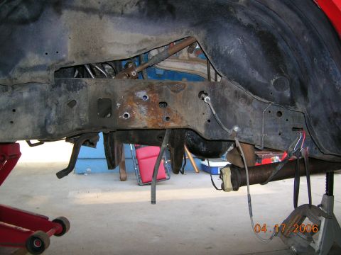 1985 Ford Bronco - lt spring bucket removed.