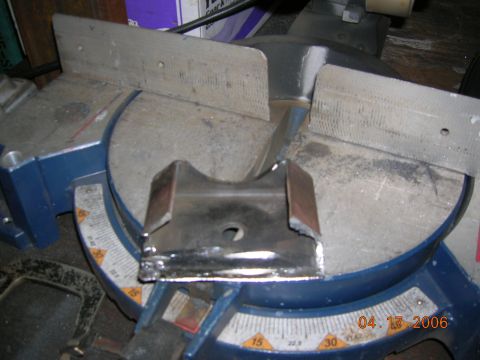 1985 Ford Bronco - modified spring perch for drivers side.