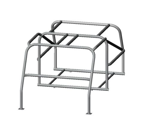 1967 Ford Bronco - A gray metal roll cage structure is shown against a white background, with a watermark at the bottom right.