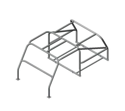 1967 Ford Bronco - Diagram of a roll cage, possibly for a vehicle.