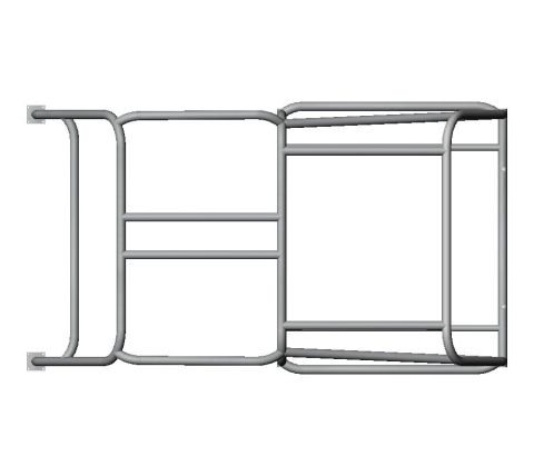 1967 Ford Bronco - This is a diagram of a roll cage, not a 1967 Ford Bronco.