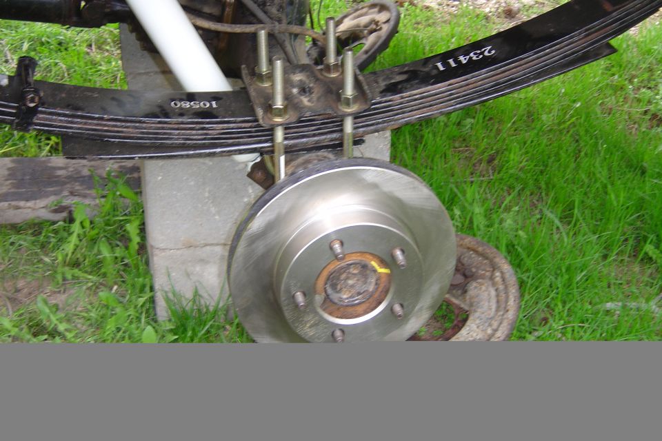 Stock F-150/Bronco rotors slide right on.