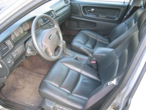 1993 Ford Probe - Interior of a Volvo, black leather seats and dashboard details.