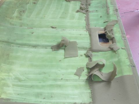 1988 Ford Bronco - removing the foam to replace the headliner