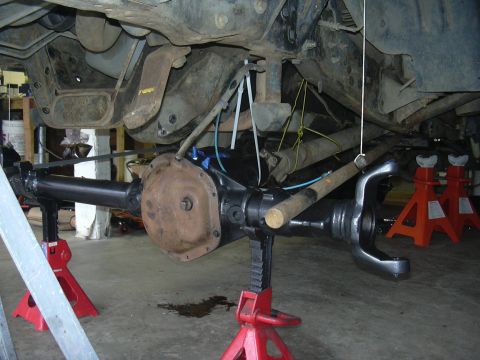 1991 Ford Bronco - mocked up with radius arms and driveline so I can determine how long to extend the radius arms