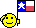 1996 Ford Bronco - A smiley face emoji is depicted holding a flag of Texas.