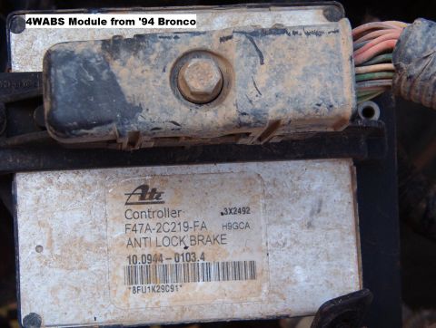 1983 Ford Bronco - 4WABS Module from a '94 Bronco The "F4..." at the beginning of the EN indicates it was designed in 1994. '93 Broncos were built w…
