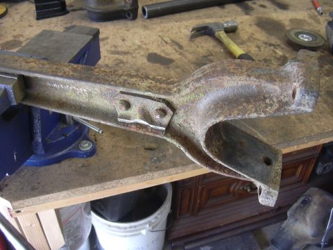 1991 Ford Bronco - removed factory shock mount