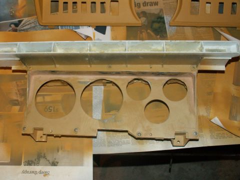 1983 Ford Bronco - custom gauge panel in primer/filler