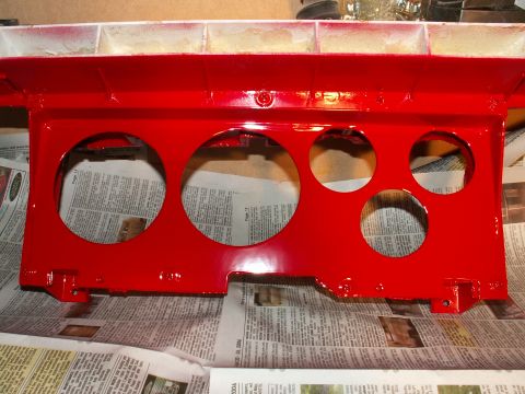 1983 Ford Bronco - new gloss red gauge panel....should make nice contrast