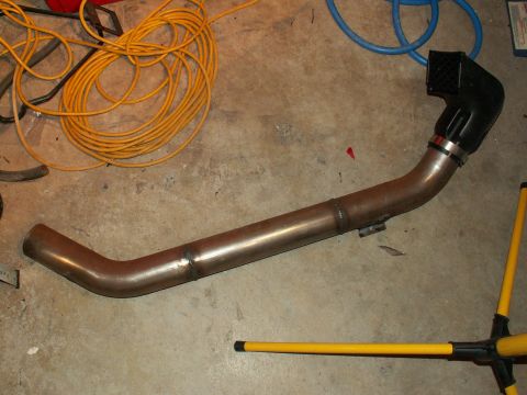 1983 Ford Bronco - offside snorkel with first mounting bracket welded
