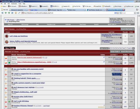 1985 Ford F-150 - A screenshot of the Supermotors.net forum, displaying various vehicle-related discussion threads.